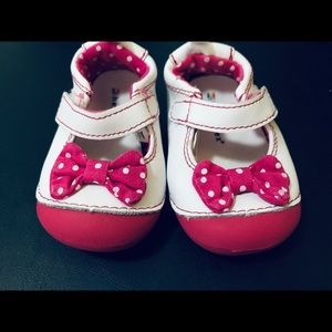 Pink & White Bow Sneakers